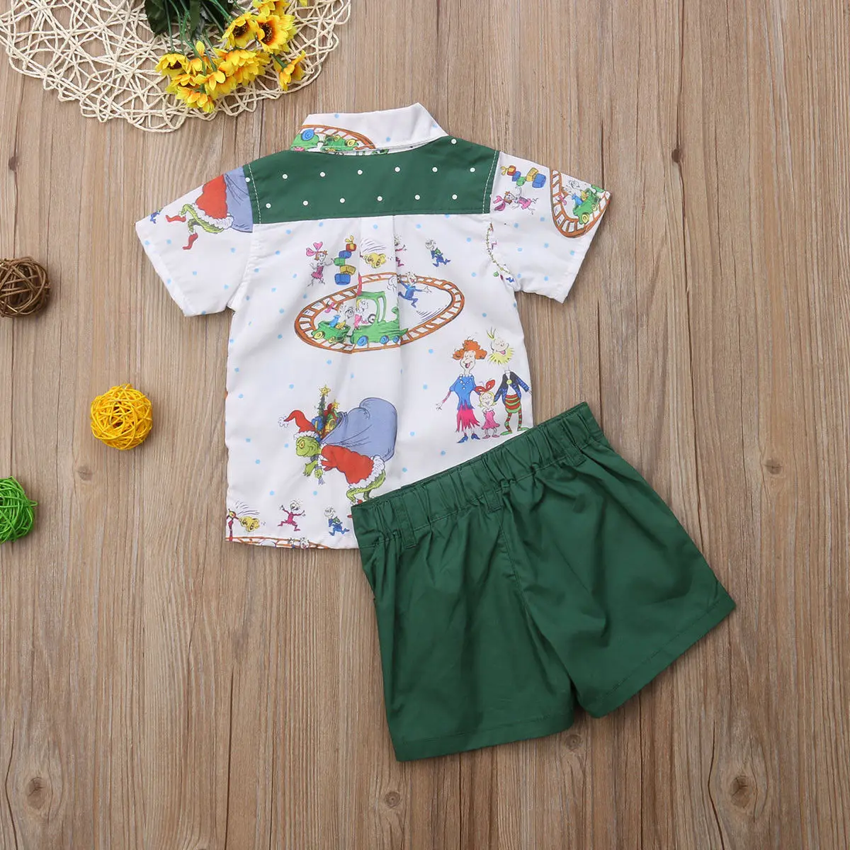 Рождественская одежда pudcoco детская штаны с принтом рождественской елки для