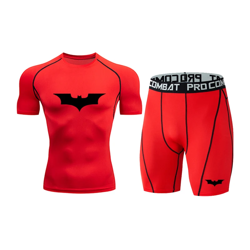 

Men's Shaping Breathable Fast Drying Fashion Sports top Outdoor Cycling Running Comprehensive T-Shirt Gym Boxing Training Set