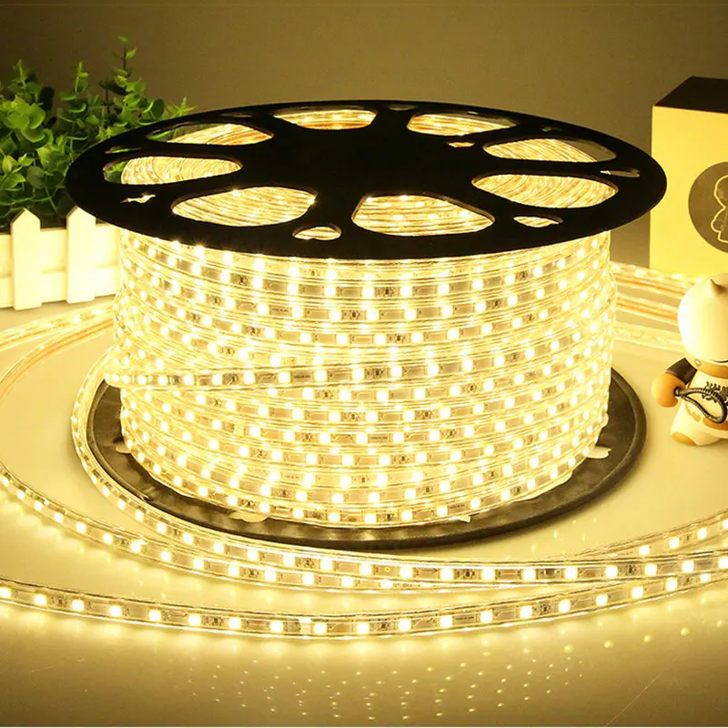 

Светодиодная лента 5730 гибсветильник ПА с 220 в 120 бусинами светодиодная световая веревка IP65 светильник вая полоса домашнее рождественское ук...