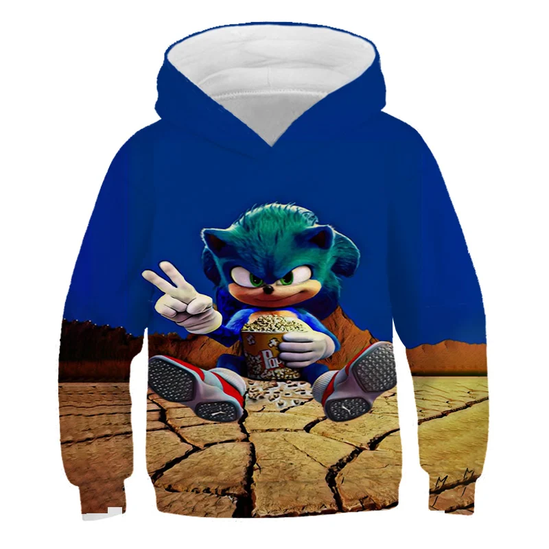 

От 4 до 12 лет 3D Звуковая Детская толстовка детская мультяшная суперзвуковая толстовка для мальчиков Harajuku Весенняя уличная одежда топы полиэ...