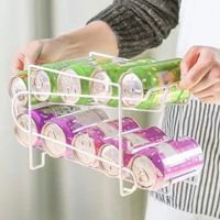 refrigerator organizer bins soda can dispenser beverage holder for fridge freezer kitchen canned storage rack