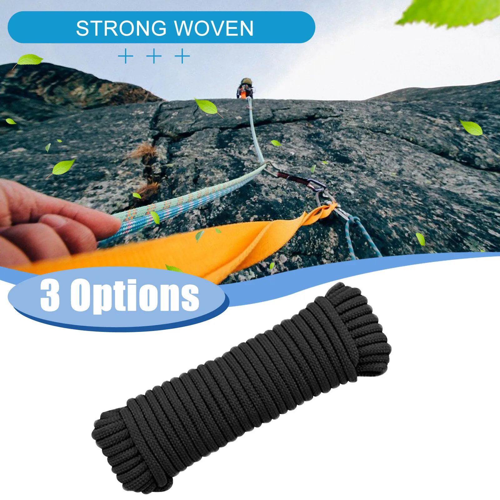 

Outdoor Strong Woven Polypropylene Braided-poly Rope Cord Yacht Sailing By The 250kg Climbing ropes outdoors Safe and secure