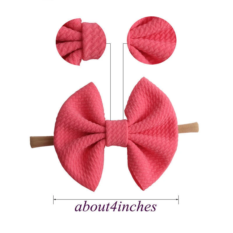 Повязка на голову с бантом для девочек нейлоновые головные повязки бантиком Bebe