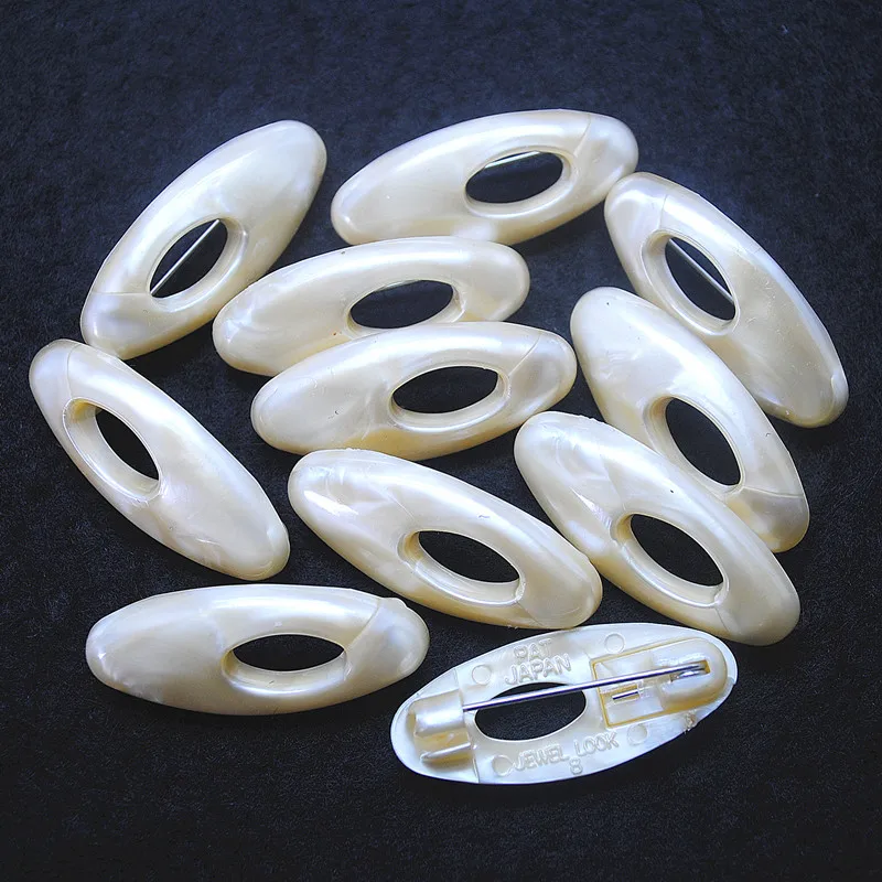 Cream white 10 шт. пластиковые безопасные булавки, дизайн, шелковые застежки, украшения для одежды, пластиковая застежка, пряжка для шарфа, хорошее качество, ювелирный аксессуар - Окраска металла: Cream white