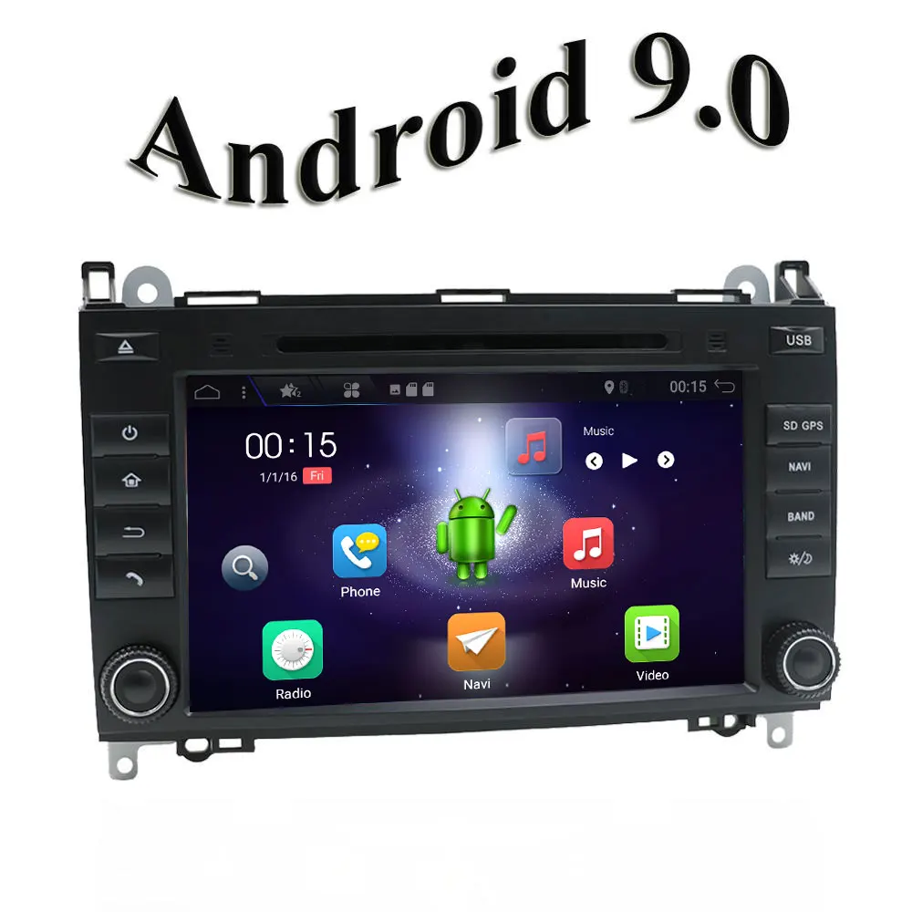 2 DIN радио Android 9,0 автомобильный dvd-плеер радио gps Navi для Mercedes Benz B200 A B класс W169 W245 Viano Vito W639 Sprinter W906