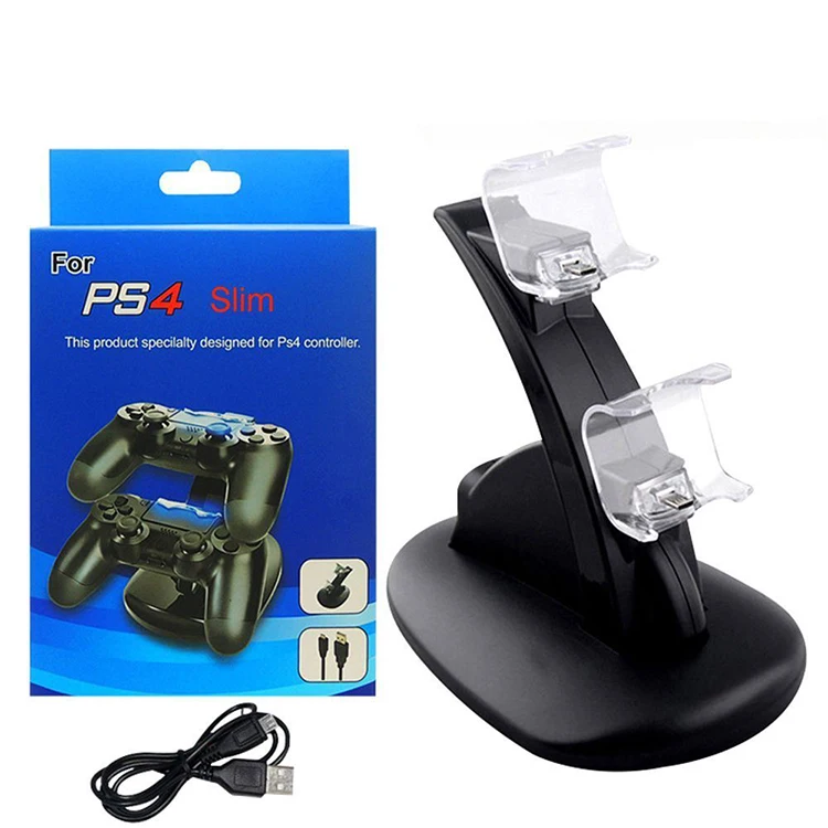

For PS4 Slim Game Controller USB Dual Charger Charging Stand Dock Station Holder