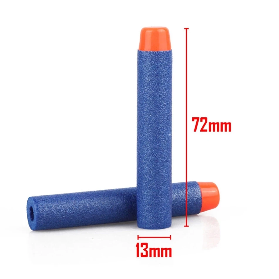 

50pcs Darts For Nerf Bullets Pistol with Bullets EVA Soft Hollow Hole Head 7.2cm Toy Gun Bullets for Nerf Series Blasters Xmas