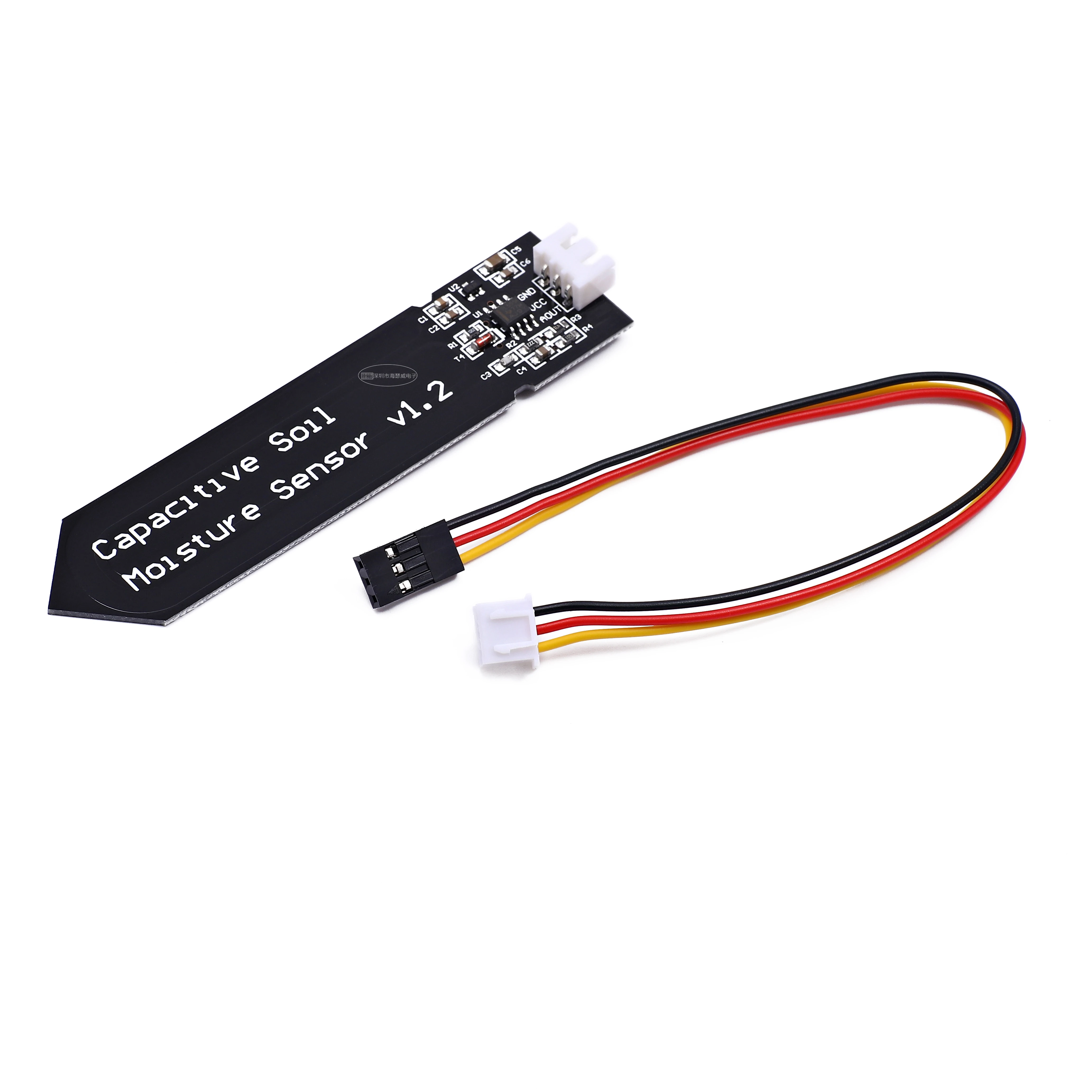 

Capacitive soil moisture sensor is not easy to be corroded, wide voltage working, wire feeding