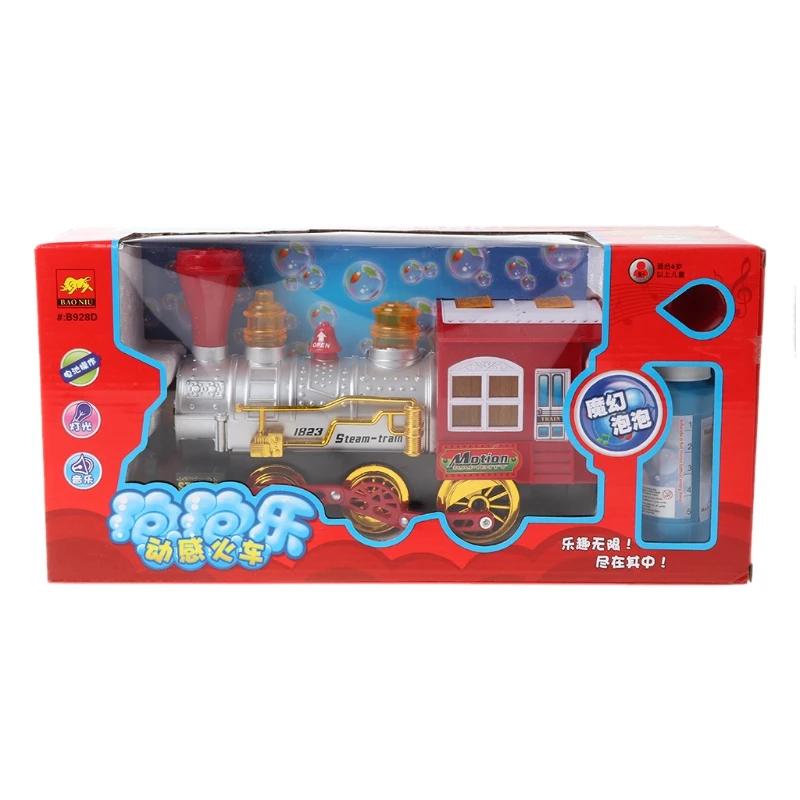 

Bubble Blowing Toy Train Battery Powered Locomotive Engine With Light And Music