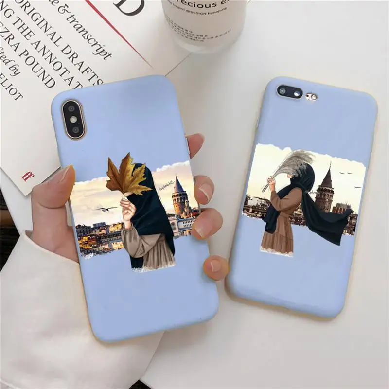 

Fashion Arab Islamic Girl Muslim Women Silicone Phone Case for iphone 13 12 11 Pro Max XR XS X Cover for iPhone 6 6S 7 8 Plus