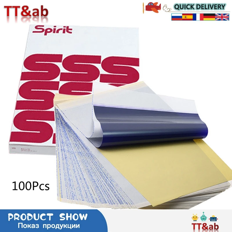 100 Sheets Tattoo Transfer Paper A4 Size Thermal Stencil Carbon Copier Spirit Stencil Carbon Drop Shipping