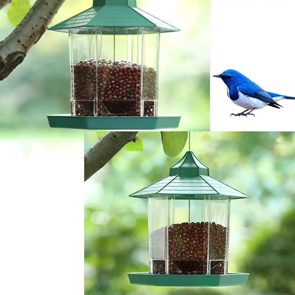 

Automatic Wild Bird Seeds Forest Hanging cup Garden Bird Feeding Bowl Waterproof Hanging Feeder Outdoor Indoor Pet Feeding Tools
