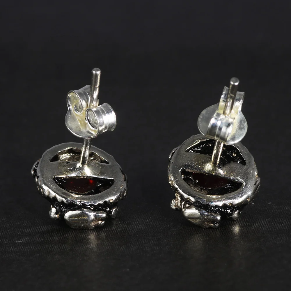 100% чистое серебро 925 пробы серьги гвоздики для женщин и мужчин драконы винтажный