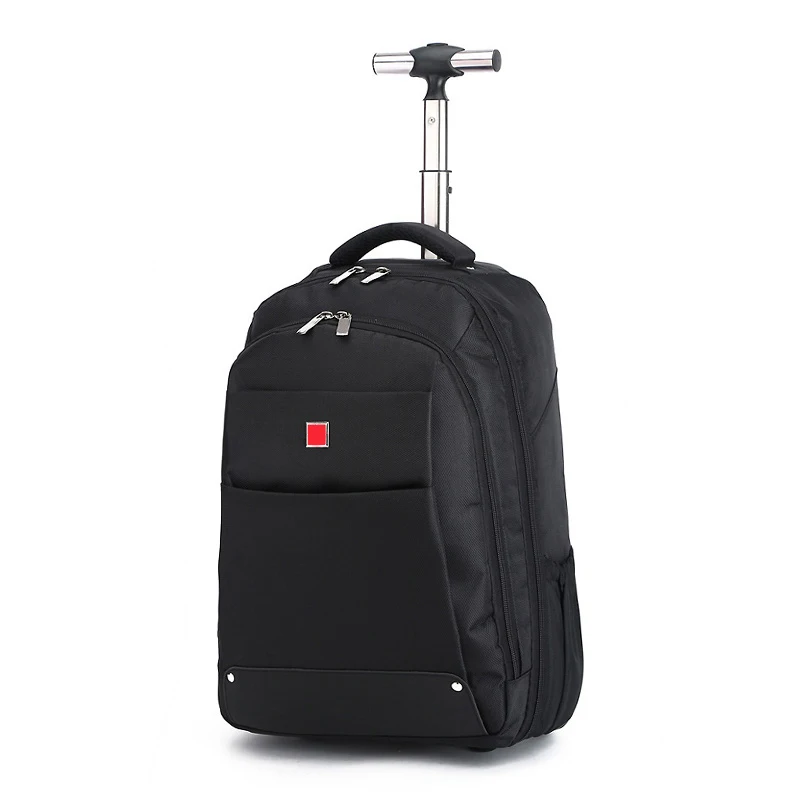 High grade trolley luggage bag 18/20 inch shoulder computer backpack oxford student carry on suitcase on wheels trolley bag