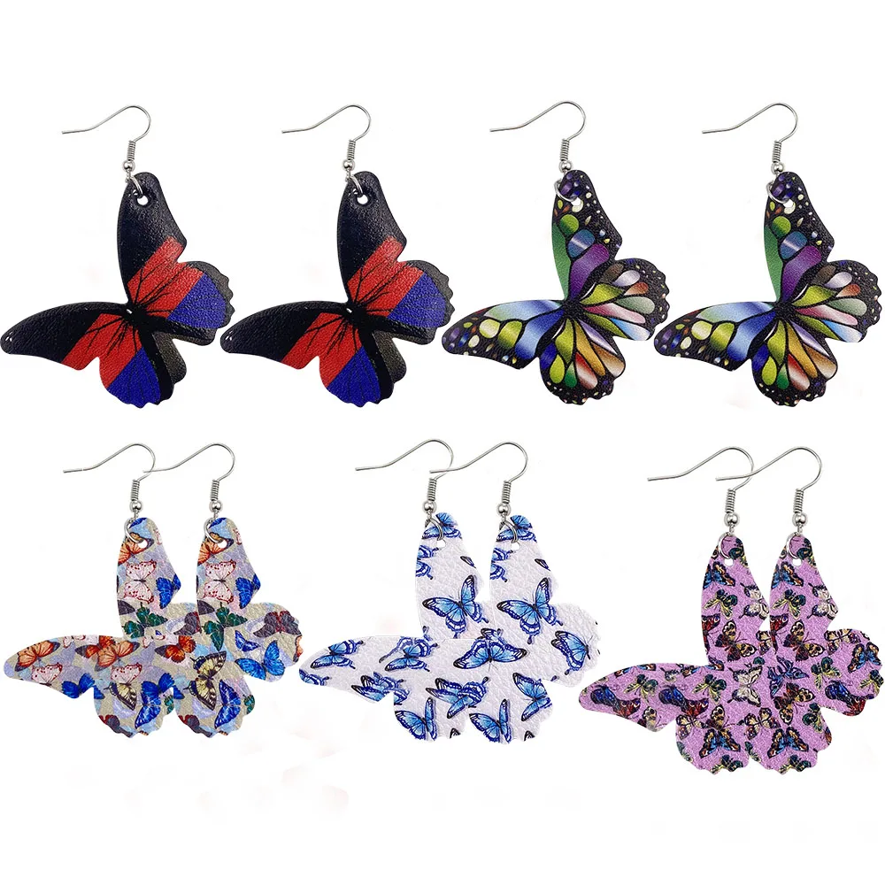 

Искусственные красочные серьги-Крючки в виде бабочек из сплава, ювелирные изделия, женские модные висячие серьги, 2020