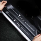 4 шт. автомобильные пороги из углеродного волокна пыленепроницаемые и устойчивые к царапинам автомобильные наклейки для Tesla model 3 Y Model S Model X автомобильные аксессуары