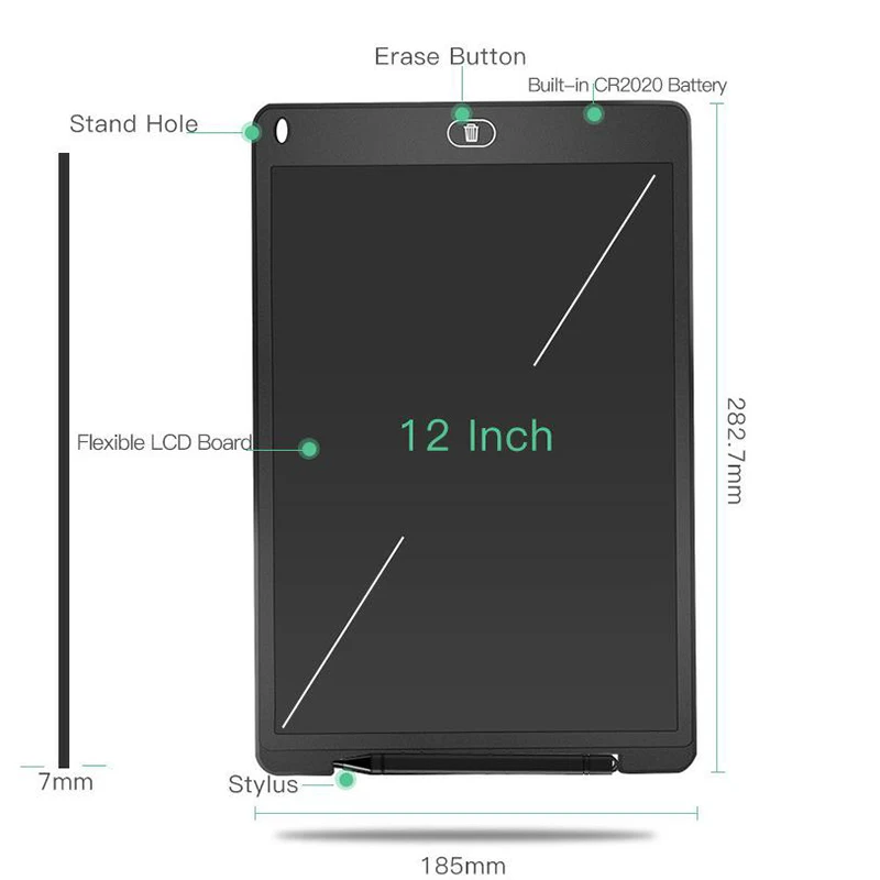 

12 Inch Full Screen LCD Writing Tablet Adsorptive Creation Drawing Notepad Board