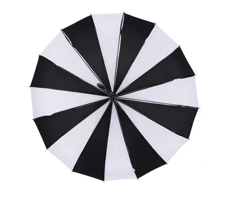 

50pc Free Shipping Black And White Design Princess Royal Sun Umbrella Lady Pagoda Long-handled Umbrella Christmas Gift Wholesale