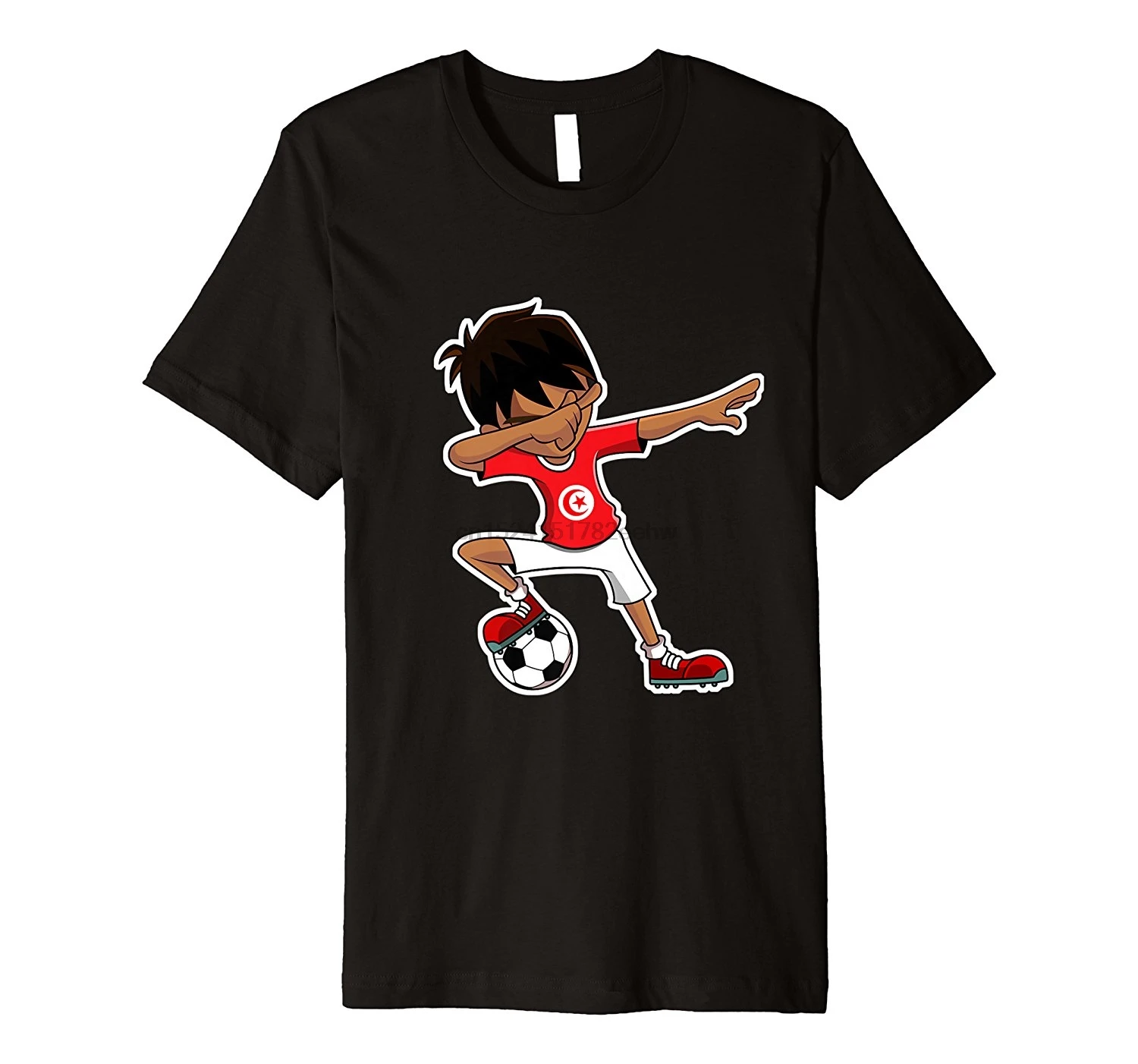 

Men Hip Hop Fashion Casual Tee Shirt For Men Dabbing Soccers Boy Jersey Shirt Tunisia Flag Footballer Make Shirts