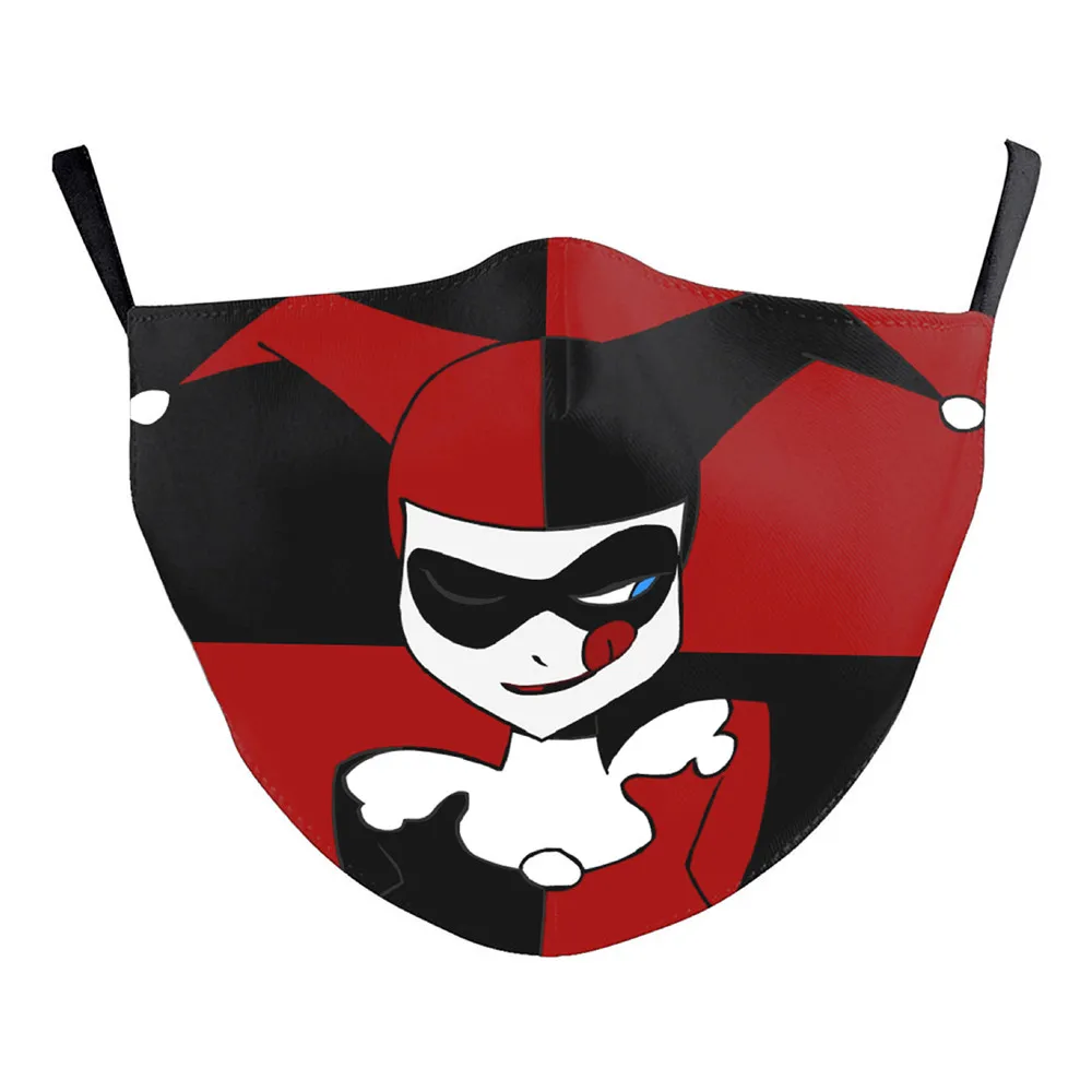 Женский костюм для косплея Harleen Quinzel моющаяся Пылезащитная маска лица взрослых и