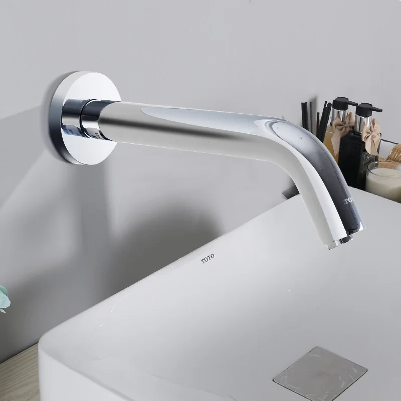 Basin Faucets Sensor Automatic Bathroom Sink Faucet Touchless Inductive Electric Toilet Wash Mixer Water Tap | Обустройство дома
