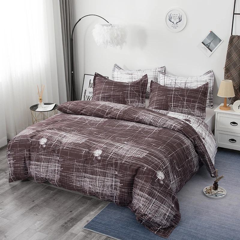 Геометрический каракули Комплект постельного белья королевского размера