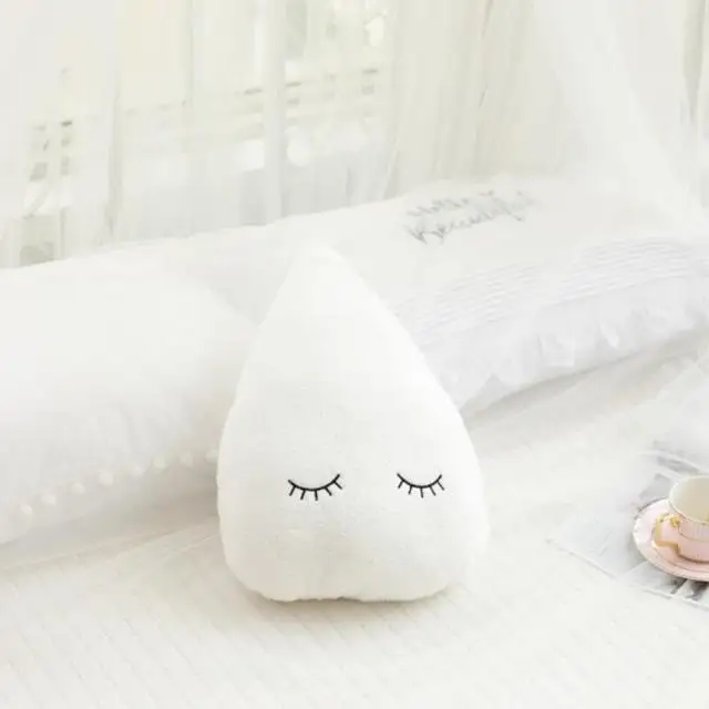 New Stuffed Cloud Moon Star Raindrop Plush Pillow Soft Cushion Cloud Stuffed Plush Toys For Children Baby Kids Pillow Girl Gift - Color: N