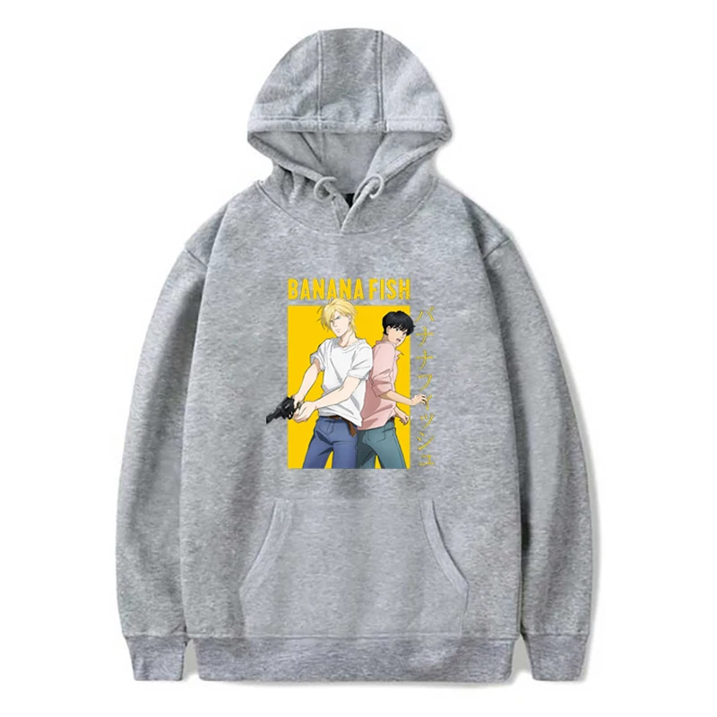 2021 Fashion Japan Anime BananaFish Print Hoodie Long Sleeve Pullover Hooded Sweatshirt