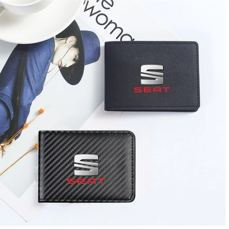 Чехол-книжка из углеродного волокна для водительского удостоверения Обложка