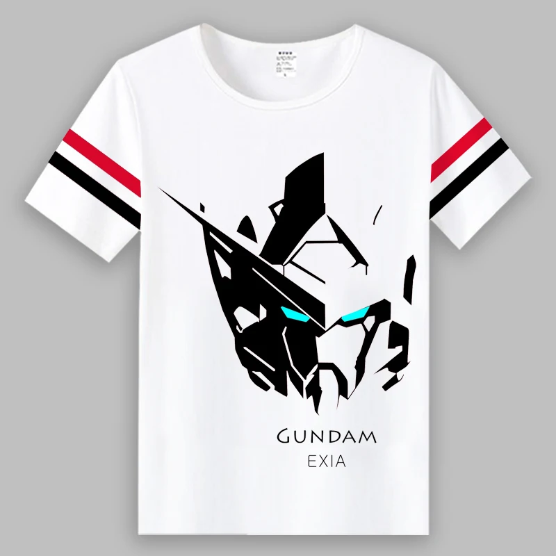 Футболка унисекс из хлопка Повседневная рубашка с рисунком аниме GUNDAM UC Unicorn Sinanju