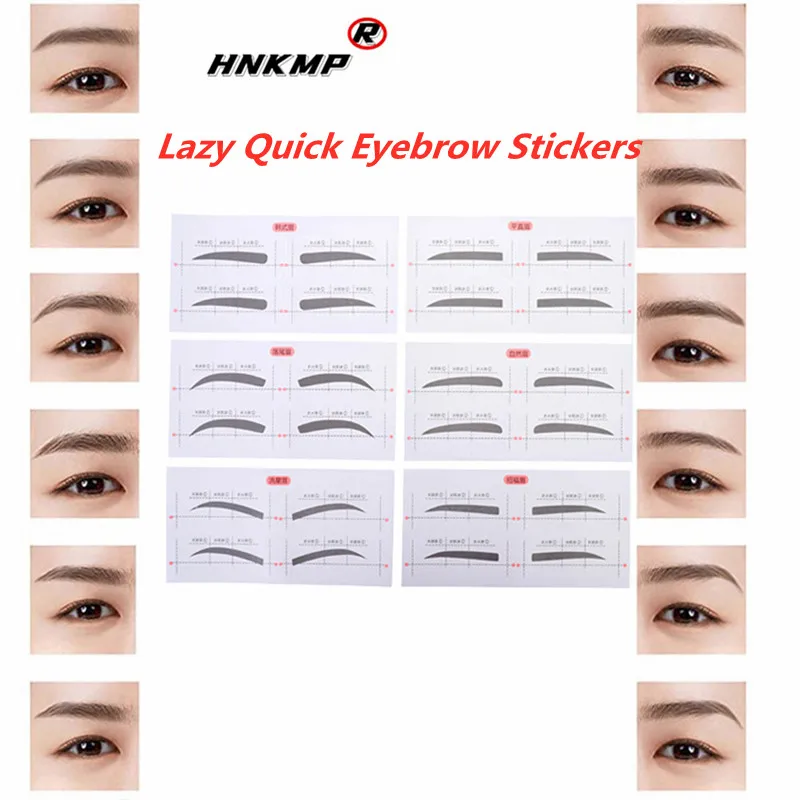 

24 пар/компл. ленивый быстрая бровей наклейки трафарет для бровей Шаблон для бровей слуховые аппараты Руководство татуировки, инструменты д...