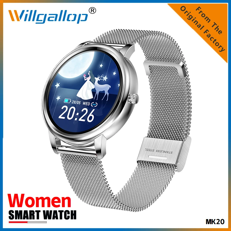

MK20 Smart Watch 2020 Full Touch Screen 39mm Diameter Women Smartwatch For Ladies And Girls Compatible With Android and IOS
