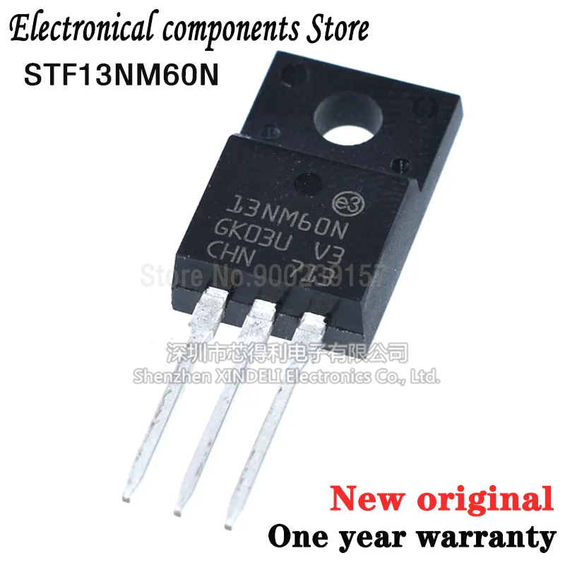 100% Новый оригинальный Гарантия один год 10 шт. 13NM60N STF13NM60N TO-220F FET 13A 600V | Электроника