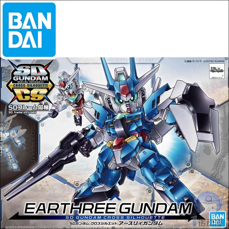 Оригинальный BANDAI SD CS Gundam Модель EARTHREE GUNDAM мобильный костюм Детская игрушка|Наборы