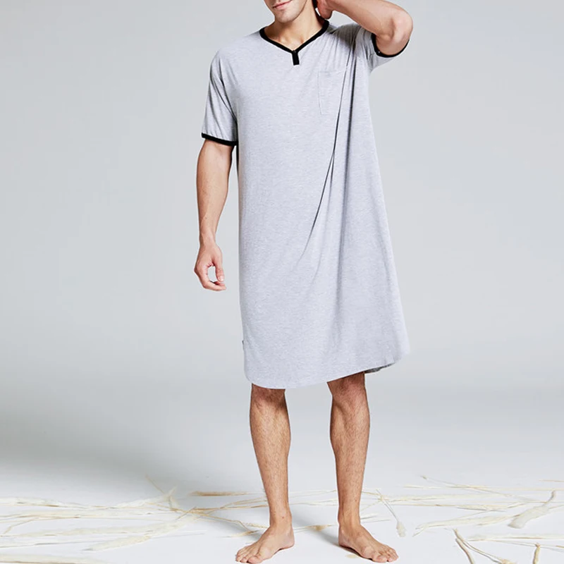 Лето 2020 мужские халаты повседневная одежда для сна мягкая Пижама