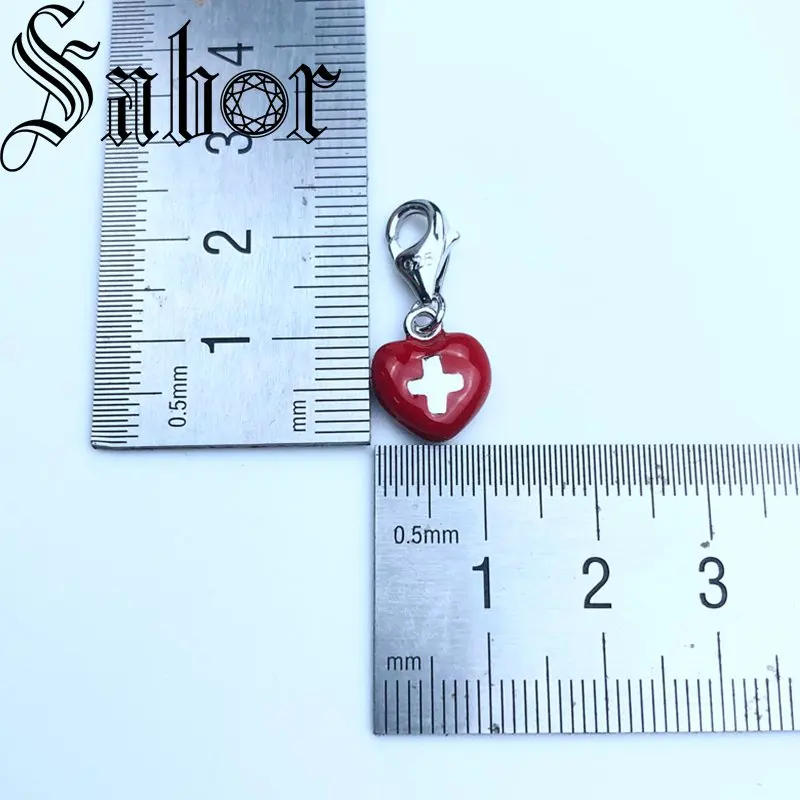 Очаровательная подвеска с красным крестом в форме сердца модные ювелирные