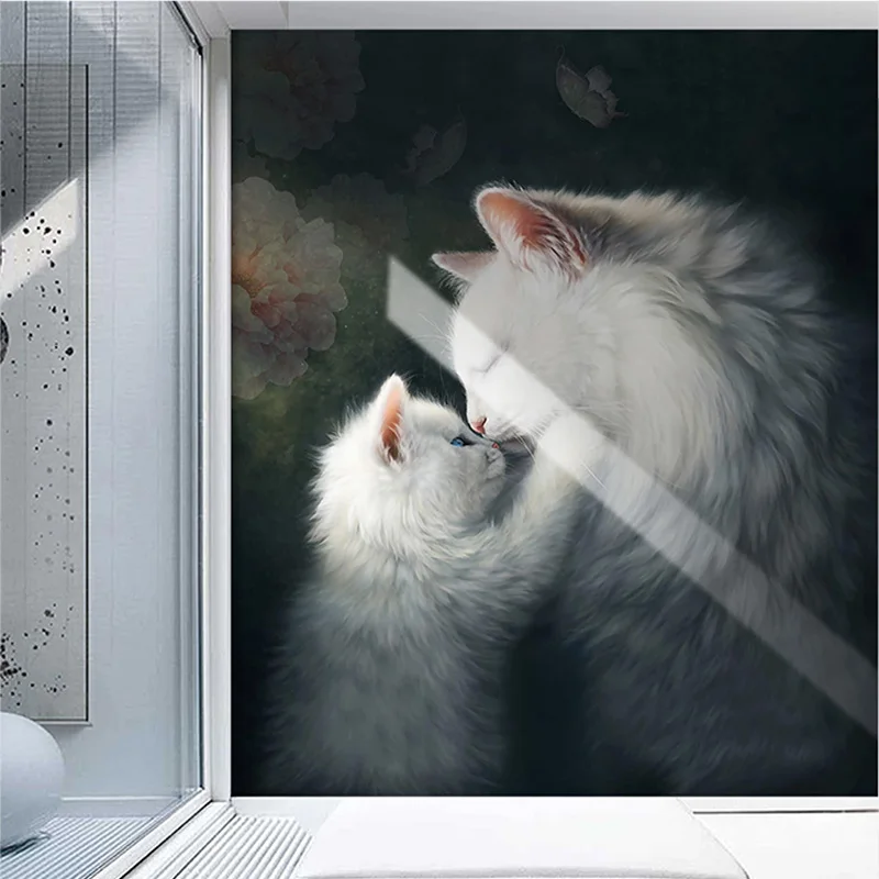 Custom Photo Wallpaper 3D Cats Animal Murals Living Room Kids Bedroom Home Decor European Style Wall Painting Papel De Parede 3D