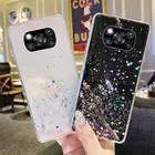 Блестящий Прозрачный чехол со звездами для Redmi 9 9A 9C 9AT Note 9S 9 Pro Max, силиконовый чехол для Mi POCO X3 Redmi Note 8T 8 Pro 8A, задний чехол s
