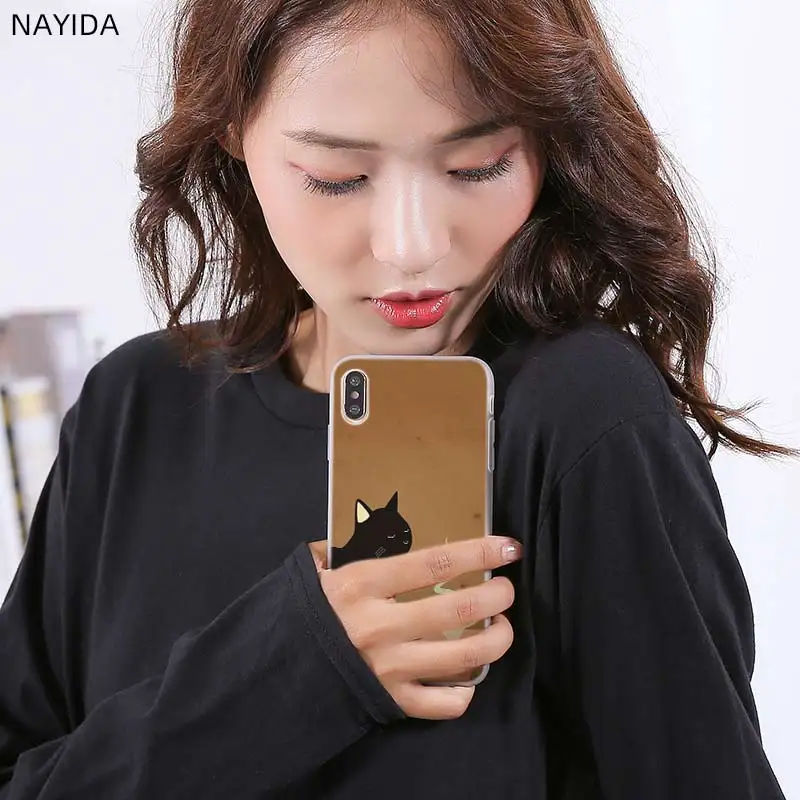 Мягкий чехол для iPhone 12 11 Pro X XS Max XR 6 7 8 G Plus SE 2020 5 S с котом и кофе|Бамперы| |