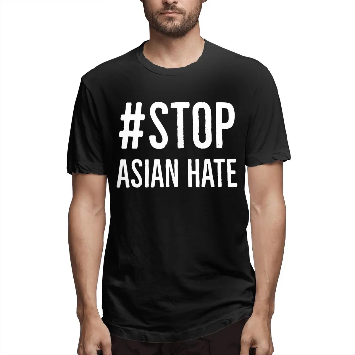 

HOT Stop Asian Hate, Anti Asian Hate, Violence And Racism Awareness! Men Cool Shirt Short Sleeve O Neck Cotton Unique T-Shirt