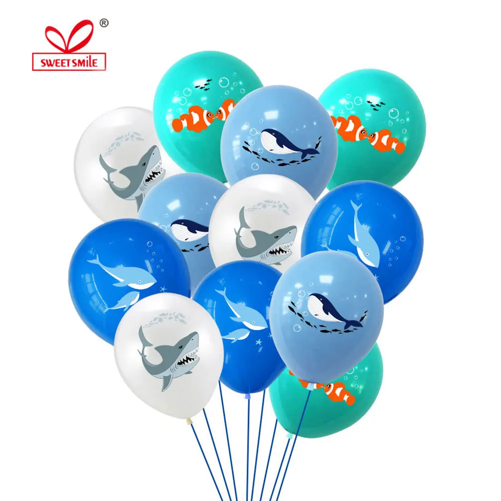 Латексные воздушные шары 12 дюймов в виде дельфина акулы Кита|Воздушные и
