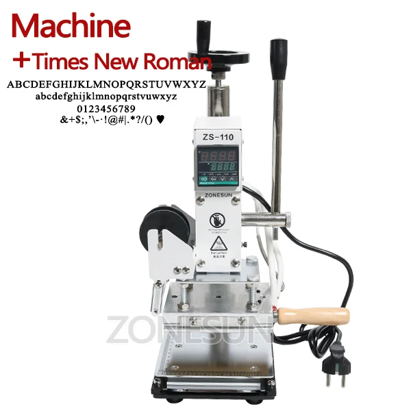 Machine with TNR2 ZONESUN ZS110 машина для горячего тиснения фольгой кожи тиснение бронзирующий инструмент для дерева ПВХ бумаги DIY скользящий Рабочий стол цифровой - Цвет: Machine with TNR2