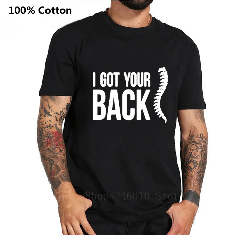 Новая летняя футболка для хиропрактики мужская повседневная хлопковая с