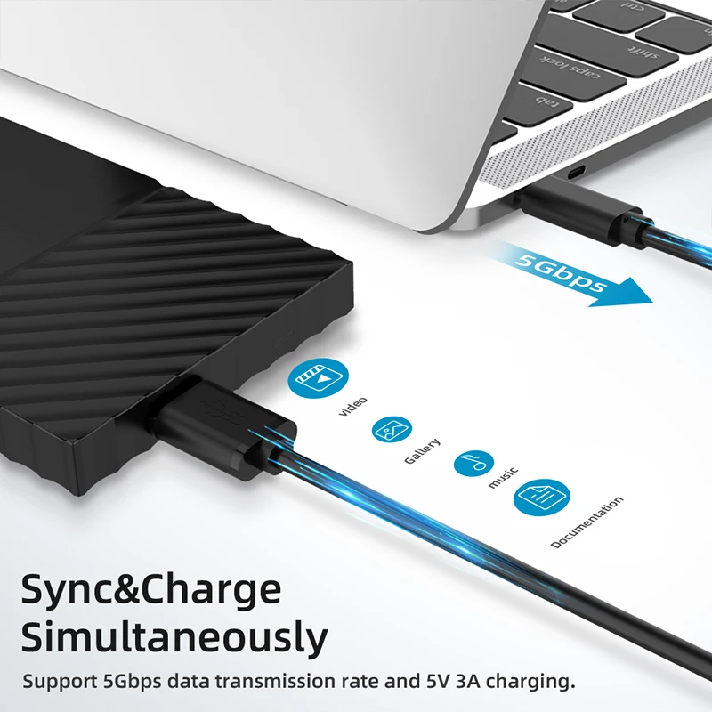 1 м/0 5 м USB C к Micro 3 0 Шнур Тип штекер B Штекер кабель USB3.0 для зарядки данных жесткого