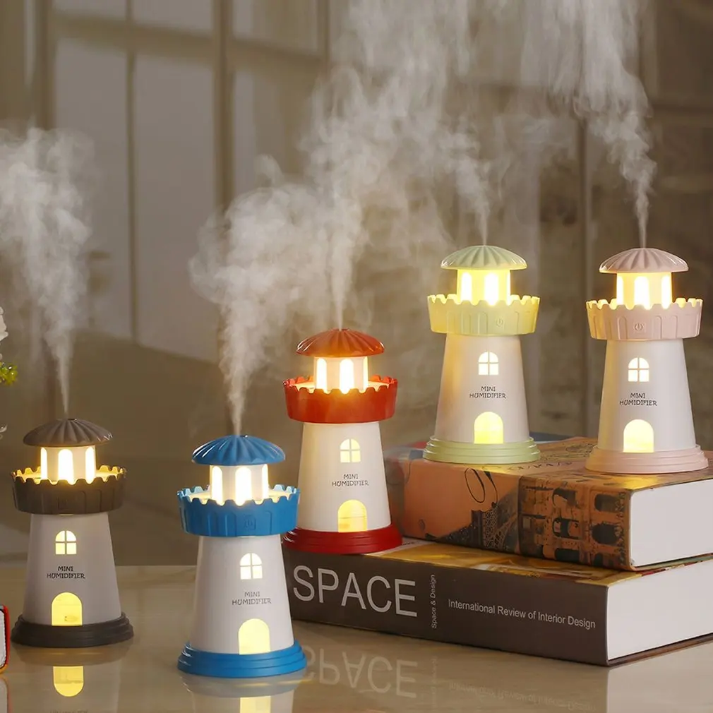 150ml Lamp Lighthouse Humidifier USB Led Air Diffuser Purifier Atomizer Tower Essential oil diffuser for Home difusor de aroma |