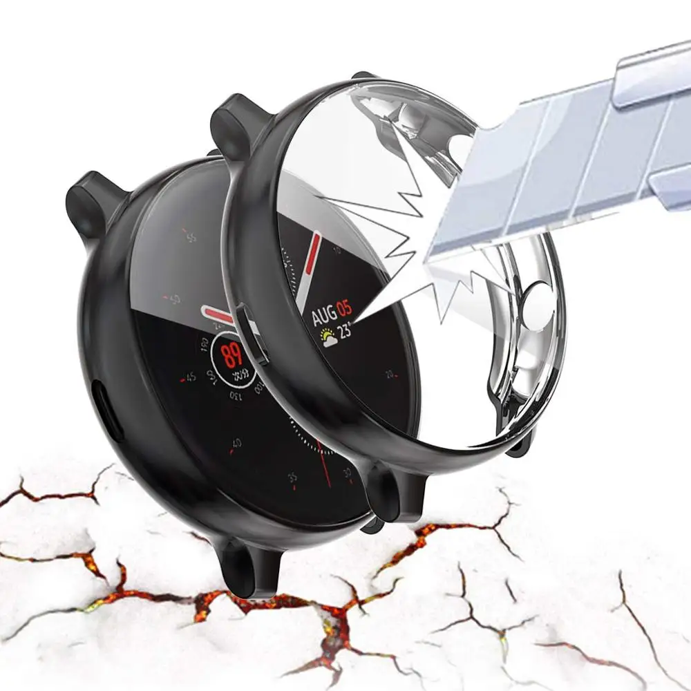 10 Pack Soft Screen Protector Cover for Samsung Galaxy Watch Active 2 Case 44mm 40mm Active2 Thin TPU Bumper Light Accessories