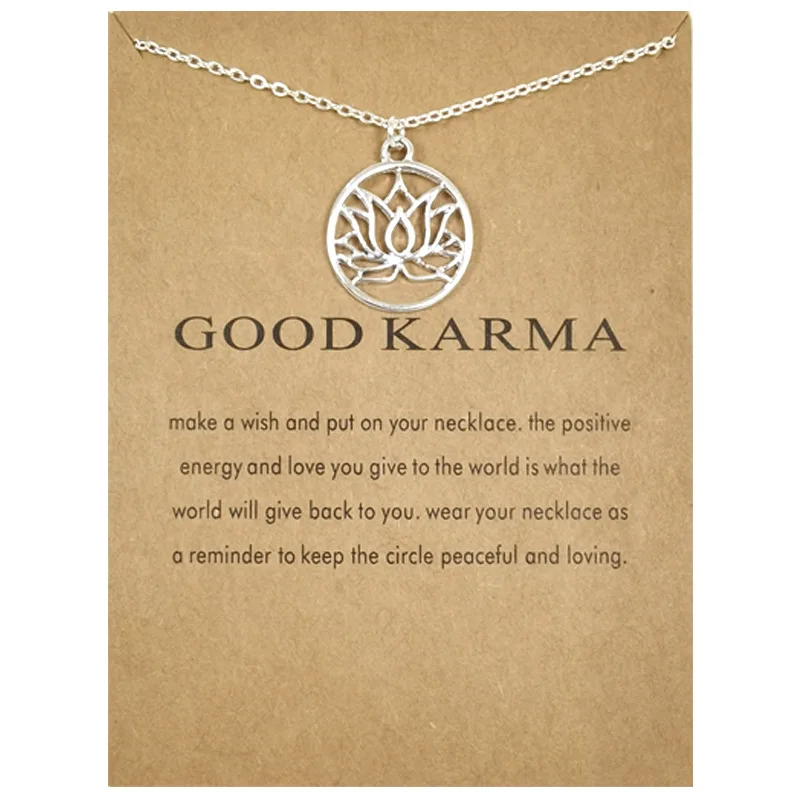 Модное ожерелье с подвеской в виде лотоса буддизма йоги энергии женская колье