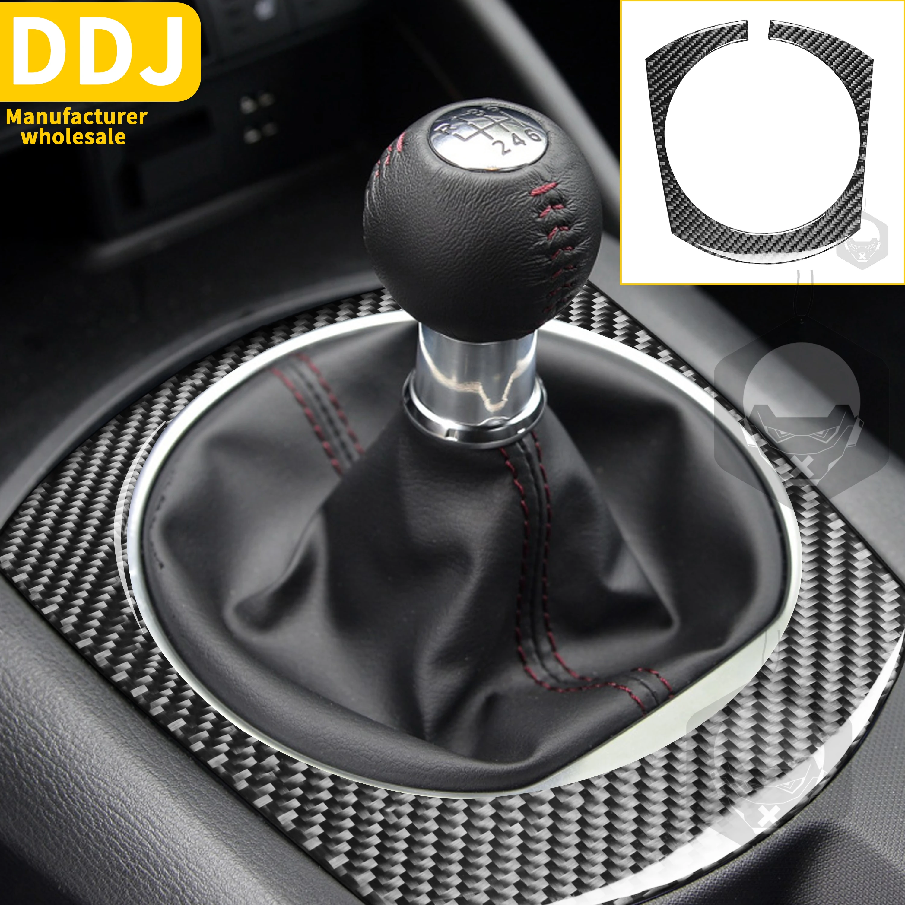 

For Mazda MX-5 ND Miata 2016-up MX5 Roadster Gear Shift Surround Carbon Fiber Cover Sticker Gearbox Frame Trim Accessories