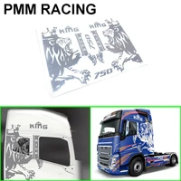 for 114 rc truck tractor car tamiya volvo fh16 56360 750 model metal decoration stickers lion king