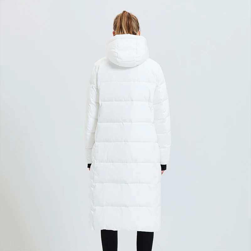 Женская длинная куртка с капюшоном Tiger Force теплая парка на каждый день зимнее